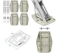 ProPlus 4 plaques de support par exemple pour poteau d'angle, support de caravane, support de caravane