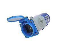ProPlus Adaptateur Fiche CEE vers Prise Schuko - Pour alimentation 230 V au camping, caravane et bateau - 16A IP44 - Bleu