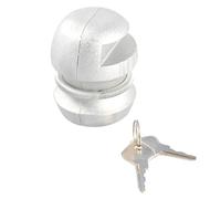 ProPlus Antivol 50D Tête d’Attelage Ø 50 mm - pour Remorque, Caravane et Remorque Bateau - 2 Clés Incluses - Métal Argenté