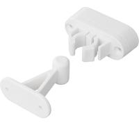 ProPlus Bloc-porte avec pince flexible - Arrêt de porte 2 parties - Pince de porte - Support de porte - Pour caravane/camping-car - Fonction charnière - Support de porte flexible pour caravane - Blanc