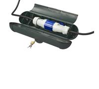 ProPlus Boîtier de Sécurité Étanche Ø 11 x 36 cm - pour Raccords de Prises CEE - Cadenas Inclus - Vert Foncé