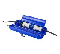 ProPlus Boîtier de Sécurité pour Prises CEE 16 A - Protection étanche IP44 pour raccords électriques - Cadenas avec 3 clés Inclus - Environ 370 x90 mm - Bleu