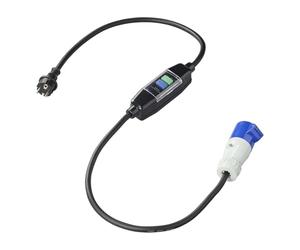 ProPlus Câble Adaptateur 150 cm - 3X 2,5 mm² - Adaptateur Schuko vers CEE avec disjoncteur différentiel -Rallonge Electrique