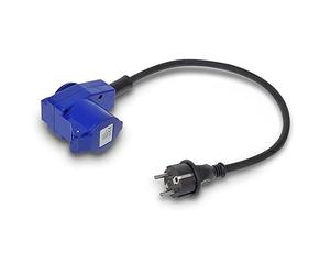 ProPlus Câble Adaptateur 40cm fiche Schuko vers Prise coudée CEE + Prise Schuko