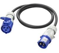 ProPlus Câble d'extension CEE - 1,5 m - 3x2,5 mm² - Convient Entre +50 et -35 °C - Prise Camping Car - Multiprise - Adaptateur - Noir