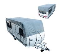 ProPlus Caravane et Camping-Car Bâche de Protection de Toit 5,0 x 3 m - pour Largeur Max 300 cm - 3 Couches SFS Respirant + 11 Sangles - Gris