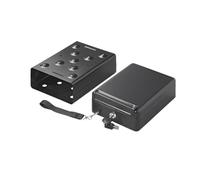 ProPlus Coffre-Fort en Acier 22,5 x 16,5 x 8,5 cm - pour Maison, Caravane et Camping-Car - Support Coulissant Inclus - Noir