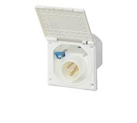 ProPlus boîtier de prise murale CEE 373504 carré blanc L10,5×H10,8×P9,8 cm