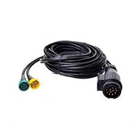 ProPlus Jeu de câbles 7 m avec fiche 13 broches et 2 connecteurs 5 broches