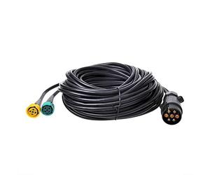 ProPlus Jeu de câbles 9 m avec fiche 7 Broches et 2 connecteurs 5 Broches