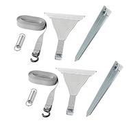 ProPlus Kit de tendeur tempête 2 x 4,8 m avec Fixation pour Rail d'auvent