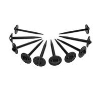 ProPlus Lot de 10 Piquets pour Tapis de Sol et Tapis de Tente - pour Fixation de bâche de Sol et Tapis de Camping - Longueur env. 9 cm - Plastique Noir