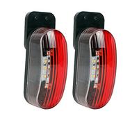 ProPlus Lot de 2 feux de position blanc / rouge, 98 x 42 x 38 mm, 12 / 24 V, 2 W, 6 LED, pour camping-car, caravane et remorque