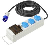 ProPlus Prise de tente/chariot pliable 10 m 3 x 2,5 mm² avec MCCB et RCD