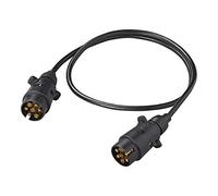 ProPlus Rallonge électrique en PVC avec 2 fiches 7 broches 1 m