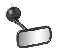 ProPlus Rétroviseur Intérieur Universel 11,5 x 5,5 cm - Miroir Grand Angle pour Voiture Auto-école et Surveillance Enfant - Bras Flexible 12 cm avec Ventouse - Argent Chromé Noir