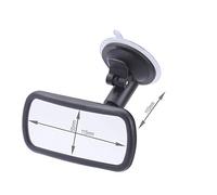 ProPlus Rétroviseur panoramique à ventouse - 11.5 x 5.5 cm - Miroir à poser - Avec bras flexible de 4 cm - Accessoires pour caravanes - Rétroviseur de voiture - Rétroviseur grand angle - Noir