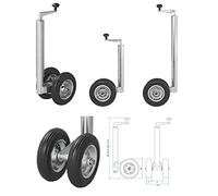 ProPlus Roue Jockey Double remorque 48 mm Pneu PU Double Roue Jockey 550 x 770 mm
