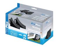 ProPlus Set de 2 Cales de Roue en Plastique avec Poignée - Sécurisation remorque, Caravane et véhicule - Charge par essieu Jusqu’à 4000 kg - Noir