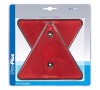 ProPlus Set de 2 Catadioptres triangulaires 145 x 130 mm - pour remorque, Caravane et Camion - Rouge/Noir