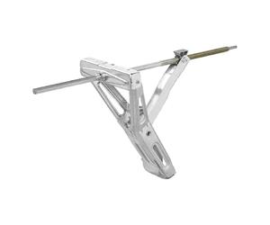 ProPlus Vérin stabilisateur - Support pivotant - Support relevable - Pied d'appui - Support pour Caravane - Capacité de Charge 1000 kg - 605 x 280 mm H:470 mm - INCL. mécanisme de nivellement étendu