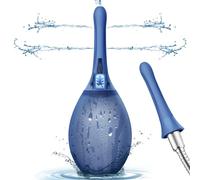 PropoDusche Douche anale Lavement Nettoyage intestinal Femme Monsieur - Douche anale 245 ml Irrigateur Intestinal Anti-retour et filtre Enema Peut être connecté à un tuyau de douche (Bleu Foncé)