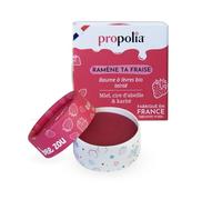 PROPOLIA - Baume à lèvres Bio teinté - Miel, Karité & Fraise - Pot 6g