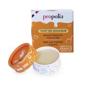 PROPOLIA - Baume à lèvres Miel - Répare et nourrit les lèvres sèches et abîmées - Miel, Cire d’abeille et Karité - 100% naturel - Fabriqué en France - Pot 6 g