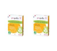 PROPOLIA - Bio - Gommes de Propolis, Miel & Anis - Apaise la gorge et rafraîchit l'haleine - Complément alimentaire - 100% naturel - Fabriquées en France - 45 g (Lot de 2)