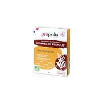 PROPOLIA - Bio - Gommes de Propolis & Miel - Apaise la gorge - Complément alimentaire - 100% naturel - Fabriquées en France - 45 g