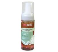 PROPOLIA - Bio - Mousse nettoyante visage - Propolis, Aloe vera, Eaux florales de thé vert & menthe poivrée - Adolescents et adultes - Fabriquée en France - 160 ml