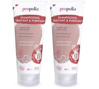 PROPOLIA - Bio - Shampoing Traitant & Purifiant pour Cuir Chevelu Irrité et Cheveux Gras - Propolis, Miel & Argile - Ingrédients naturels - Sans sulfates - Fabriqué en France - 200 ml (Lot de 2)