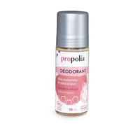 Propolia - COSMOS ORGANIC - Déodorant anti-transpirant - Hydrate et adoucit - Miel, Hamamélis,& Cristal d'Alun - Odeur fraîche et citronnée - Fabriqué en France - Roll-on 50 ml