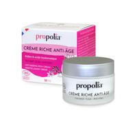 PROPOLIA - Bio - Crème riche anti-âge - Hydratation, Anti-rides, Fermeté - Pollen, Acide hyaluronique & Huile de prune - Pour Tous Types de Peaux - Fabriquée en France - 50 ml