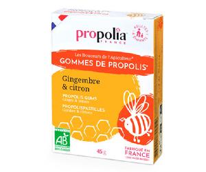 Propolia Les Douceurs de l'Apiculteur Gommes de Propolis Agave Gingembre & Citron Bio 45 unités