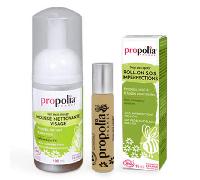 Propolia Soins purifiants visage Mousse nettoyante 100ml + Roll-On S.O.S Imperfections 15ml