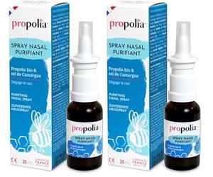 PROPOLIA - Spray nasal Purifiant et Décongestionnant Naturel - Propolis, Eucalyptus, Thym & Sel de Camargue - Hygiène nasale Adultes & enfants dès 3 ans - Fabriqué en France - 20 ml