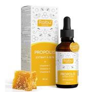 Propolis Pure Liquide avec Vitamines C, A, E, 50 ml - Soutien Immunité & Gorge - Extrait de Propolis Concentré 30 % Sans Alcool, Usage Oral, Cutané & Gargarisme - Adultes & Enfants