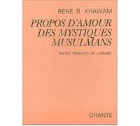 Propos d'Amour des Mystiques Musulmans