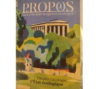 Propos - Décider L'écologie, L'état Écologique - N° 2