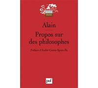 Propos sur des philosophes - Alain - Puf - broché - Etude