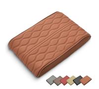 Proposition/Propostion Memory Cotton Car Armrest Box Pad, Auto Leather Waterproof Center Middle Console Cover Pad, Vehicle Memory Foam Armrest Seat Box Cushion Protector (Light Brown,33 * 21 * 5 cm)