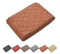 Proposition/Propostion Memory Cotton Car Armrest Box Pad, Auto Leather Waterproof Center Middle Console Cover Pad, Vehicle Memory Foam Armrest Seat Box Cushion Protector for Center Console (Brown)