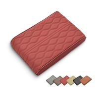 Proposition/Propostion Memory Cotton Car Armrest Box Pad, Auto Leather Waterproof Center Middle Console Cover Pad, Vehicle Memory Foam Armrest Seat Box Cushion Protector (Wine Red,33 * 21 * 5 cm)