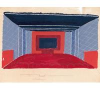 Propositions de design pour Puck Theater New York NY.] [Étude de perspective intérieure. (1941) Poster imprimé par Winold Reiss (45,7 x 61 cm)