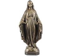 Proposte Religiose Statue de la Vierge Immaculée ou Miraculeuse en résine couleur bronze, 30 cm, fabriquée en Italie