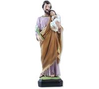 Proposte Religiose Statue de Saint Joseph en résine. Hauteur 30 cm. Peint à la main.