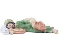 Proposte Religiose Statue de Saint-Joseph endormi en résine Longueur 20 cm Peint à la main