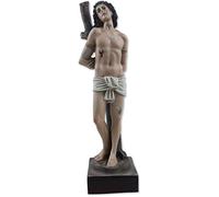 Proposte Religiose Statue de Saint-Sebastien. Hauteur : 30 cm. Peint à la main.