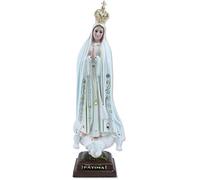 Proposte Religiose Statue Notre-Dame de Fatima en résine peinte à la main avec yeux en verre. Hauteur 27 cm